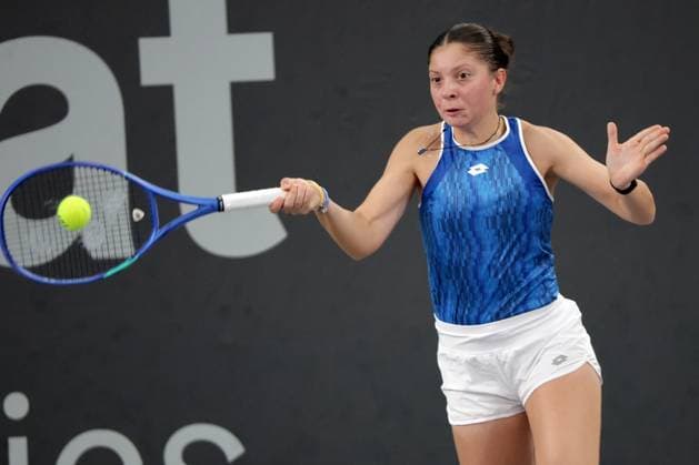 TENNIS - WTA, Tennis Damen Upper Austria Ladies Linz LINZ,AUSTRIA,28.JAN.25 - TENNIS - WTA Tour, Upper Austria Ladies Linz. Image shows Antonia Ruzic (CRO).  GEPAxpictures xWalterxLuger