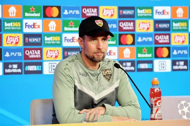 28.01.25 VfB Stuttgart PK Hoeneß Deutschland, Stuttgart, 28.01.2025, Fussball, UEFA Champions League, VfB Stuttgart, Pressekonferenz PK: Sebastian Hoeneß (Trainer).