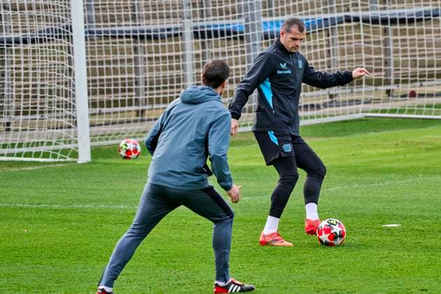 LEVERKUSEN, GERMANY - 28 JANUARY, 2025: Granit Xhaka - Practice FC Bayer 04 Leverkusen at BayArena. For editorial use only. Resale or distribution is prohibited.  Copyright: xVITALIIxKLIUIEVx