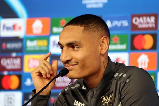 28.01.25 VfB Stuttgart PK Millot Deutschland, Stuttgart, 28.01.2025, Fussball, UEFA Champions League, VfB Stuttgart, Pressekonferenz PK: Enzo Millot.