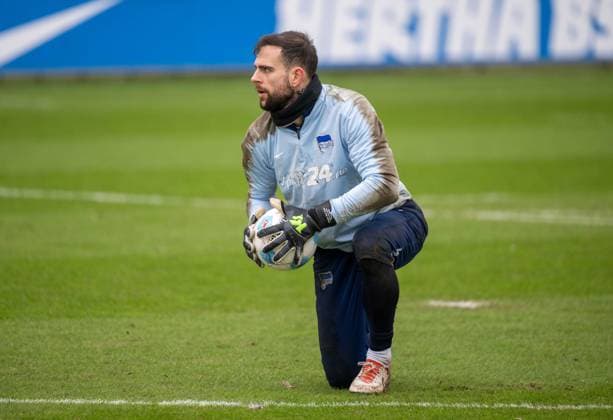 Fußball, Herren, Saison 2024 2025, 2. Bundesliga, Hertha BSC, Training, Torwart Marius Gersbeck (Hertha BSC), 28.01. 2025,