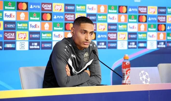 28.01.25 VfB Stuttgart PK Millot Deutschland, Stuttgart, 28.01.2025, Fussball, UEFA Champions League, VfB Stuttgart, Pressekonferenz PK: Enzo Millot.