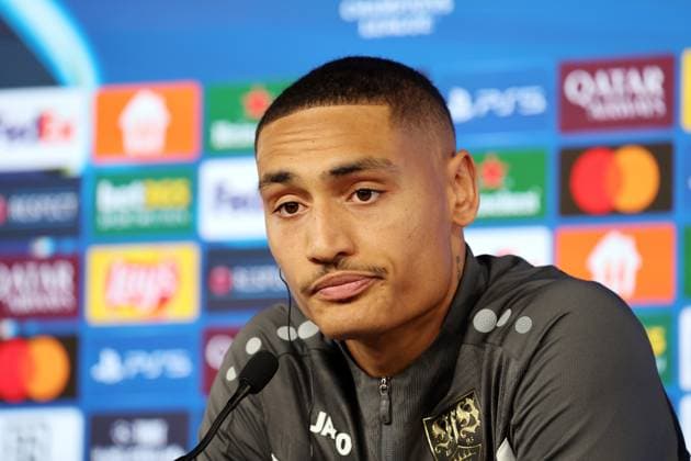 28.01.25 VfB Stuttgart PK Millot Deutschland, Stuttgart, 28.01.2025, Fussball, UEFA Champions League, VfB Stuttgart, Pressekonferenz PK: Enzo Millot.