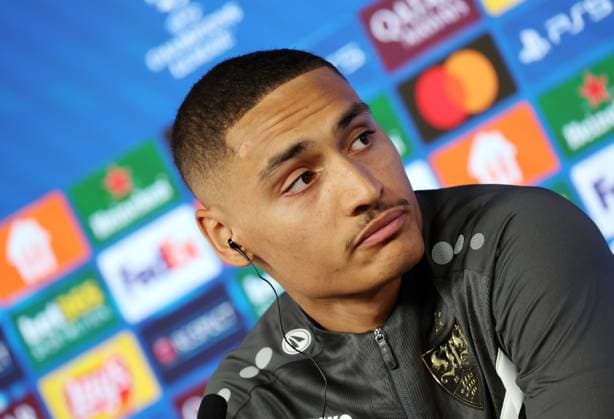 28.01.25 VfB Stuttgart PK Millot Deutschland, Stuttgart, 28.01.2025, Fussball, UEFA Champions League, VfB Stuttgart, Pressekonferenz PK: Enzo Millot.