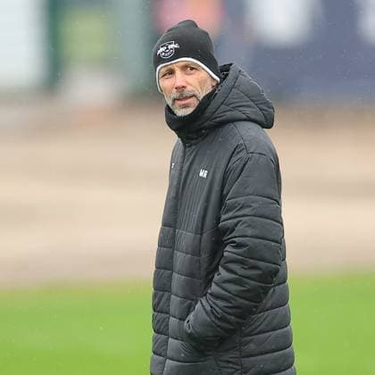 RB Leipzig - Training Champions League Leipzig, 28.01.2025, RBL Trainingszentrum, UEFA Champions League, RB LEIPZIG Abschlusstraining vorm morgigen Spiel bei Sturm Graz , Im Bild: Trainer Marco Rose , Nur zur redaktionellen Nutzung. Editorial use only. ,