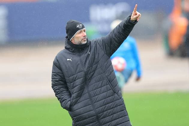 Sport Bilder des Tages RB Leipzig - Training Champions League Leipzig, 28.01.2025, RBL Trainingszentrum, UEFA Champions League, RB LEIPZIG Abschlusstraining vorm morgigen Spiel bei Sturm Graz , Im Bild: Trainer Marco Rose , Nur zur redaktionellen Nutzung. Editorial use only. ,