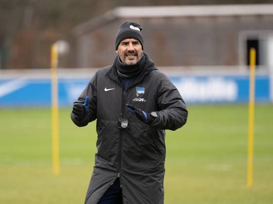 Fußball, Herren, Saison 2024 2025, 2. Bundesliga, Hertha BSC, Training, Trainer Cristian Fiel (Hertha BSC), 28.01. 2025, Copyright: xMatthiasxKochx