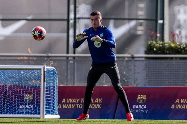 January 28, 2025, Sant Joan Despi, Barcelona, SPAIN: Inaki Pena during the training day of FC Barcelona, Barca ahead UEFA Champions League, football match against Atalanta BC at Ciudad Esportiva Joan Gamper on January 28, 2025 in Sant Joan Despi, Barcelona, Spain. Sant Joan Despi SPAIN - ZUMAa181 20250128_zaa_a181_014 Copyright: xJavierxBorregox