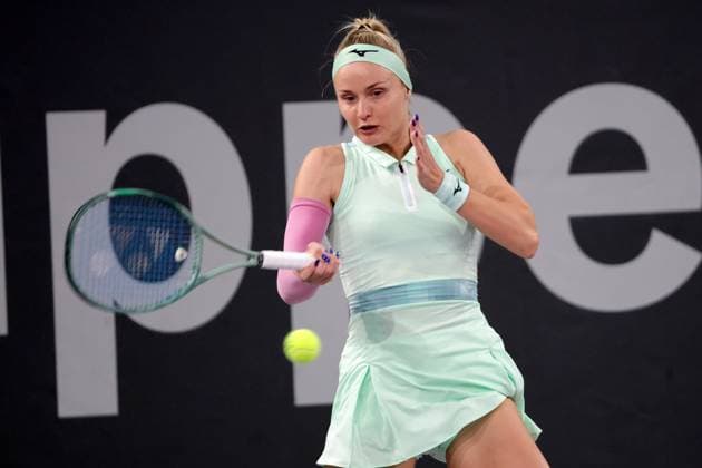 TENNIS - WTA, Tennis Damen Upper Austria Ladies Linz LINZ,AUSTRIA,28.JAN.25 - TENNIS - WTA Tour, Upper Austria Ladies Linz. Image shows Rebecca Sramkova (SVK).  GEPAxpictures xWalterxLuger
