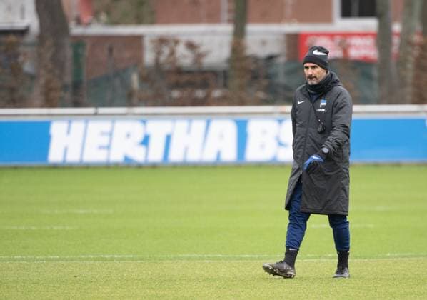 Fußball, Herren, Saison 2024 2025, 2. Bundesliga, Hertha BSC, Training, Trainer Cristian Fiel (Hertha BSC), 28.01. 2025, Copyright: xMatthiasxKochx