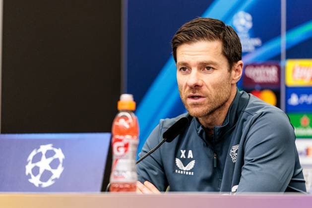 UEFA Champions League: Pressekonferenz Bayer 04 Leverkusen, 28.01.2025 Xabi Alonso (Cheftrainer Bayer 04 Leverkusen) während der Pressekonferenz UEFA Champions League: Pressekonferenz Bayer 04 Leverkusen vor dem Spiel gegen Sparta Prag; BayArena, Leverkusen am 28.01.2025 Copyright: xBEAUTIFULxSPORTS Wunderlx