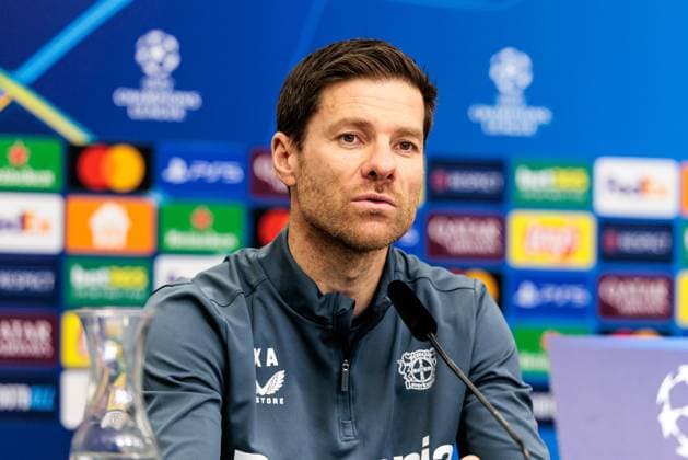 UEFA Champions League: Pressekonferenz Bayer 04 Leverkusen, 28.01.2025 Xabi Alonso (Cheftrainer Bayer 04 Leverkusen) während der Pressekonferenz UEFA Champions League: Pressekonferenz Bayer 04 Leverkusen vor dem Spiel gegen Sparta Prag; BayArena, Leverkusen am 28.01.2025 Copyright: xBEAUTIFULxSPORTS Wunderlx