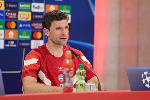 Thomas Mueller (FC Bayern Muenchen, 25) bei der Pressekonferenz, GER, Internationale Pressekonferenz, FC Bayern Muenchen, Fussball, UEFA Champions League, 8. Spieltag, Saison 2024 2025, 28.01.2025, GER, Internationale Pressekonferenz, FC Bayern Muenchen, Fussball, UEFA Champions League, 8. Spieltag, Saison 2024 2025, 28.01.2025 Muenchen Copyright: xEibner-Pressefoto JennixMaulx EP_JML