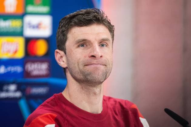 BAYERN MUNICH press conference, PK, Pressekonferenz Thomas Muller of Bayern speaks during the press conference ahead of UEFA Champions League, league stage match between FC Bayern Munich and SK Slovan Bratislava. Munich, Germany, January 28, 2025. Copyright: xx 080A6181
