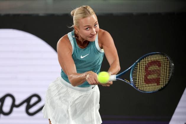 TENNIS - WTA, Tennis Damen Upper Austria Ladies Linz LINZ,AUSTRIA,28.JAN.25 - TENNIS - WTA Tour, Upper Austria Ladies Linz. Image shows Anastasia Potapova (RUS).  GEPAxpictures xWalterxLuger
