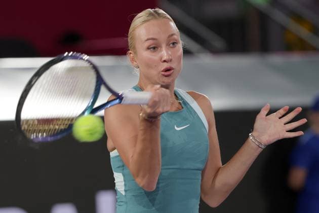 TENNIS - WTA, Tennis Damen Upper Austria Ladies Linz LINZ,AUSTRIA,28.JAN.25 - TENNIS - WTA Tour, Upper Austria Ladies Linz. Image shows Anastasia Potapova (RUS).  GEPAxpictures xWalterxLuger