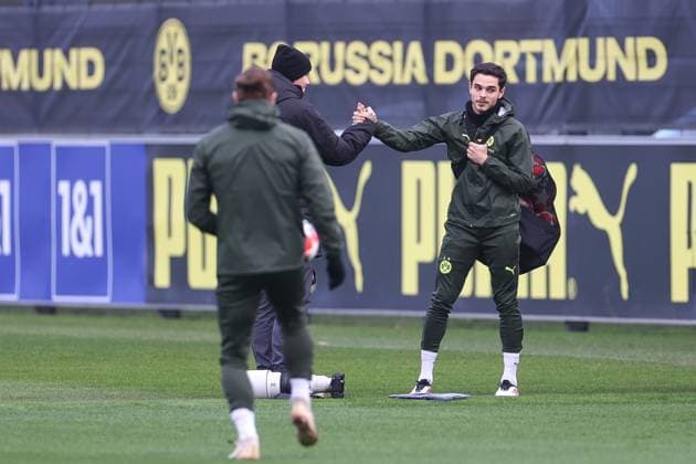 28.01.2025, Abschlusstraining zum UEFA Champions League Spiel zwischen Borussia Dortmund und Shakhtar Donetsk, Kjell-Arik Wätjen (Borussia Dortmund), Dortmund Trainingsgelände Borussia Dortmund NRW Deutschland xRHR-FOTO DEx Copyright: DennisxEwert RHR-FOTOx RHR-FOTO DE