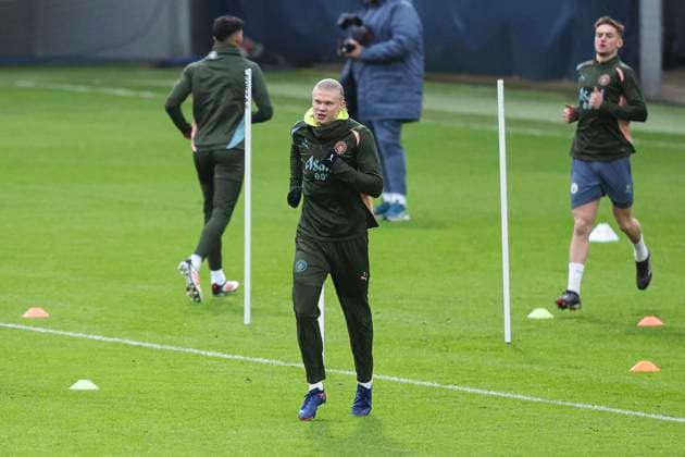 Manchester City Training Day Erling Haaland of Manchester City during the Manchester City FC Training Day ahead of the Manchester City FC v Club Brugge Champions League match, at the Joie Stadium, Manchester, England, United Kingdom on 28 January 2025 Credit: Jake Kirkman Every Second Media Editorial use only. All images are copyright Every Second Media Limited. No images may be reproduced without prior permission. Copyright: xIMAGO EveryxSecondxMediax ESM-1299-0051