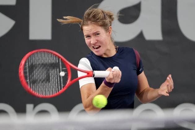 TENNIS - WTA, Tennis Damen Upper Austria Ladies Linz LINZ,AUSTRIA,28.JAN.25 - TENNIS - WTA Tour, Upper Austria Ladies Linz. Image shows Anastasia Zakharova (RUS).  GEPAxpictures xWalterxLuger