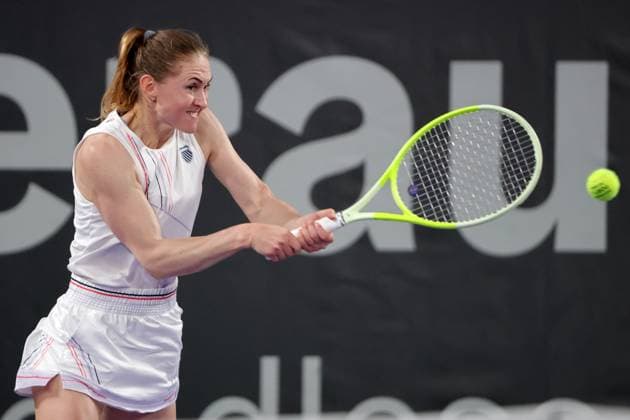 TENNIS - WTA, Tennis Damen Upper Austria Ladies Linz LINZ,AUSTRIA,28.JAN.25 - TENNIS - WTA Tour, Upper Austria Ladies Linz. Image shows Aliaksandra Sasnovich (RUS).  GEPAxpictures xWalterxLuger