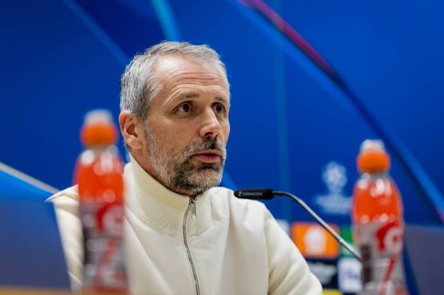 SOCCER - UEFA CL, Sturm vs RB Leipzig KLAGENFURT,AUSTRIA,28.JAN.25 - SOCCER - UEFA Champions League, SK Sturm Graz vs RasenBallsport Leipzig, preview, press conference, PK, Pressekonferenz RB Leipzig. Image shows head coach Marco Rose (RB Leipzig).  GEPAxpictures xMatthiasxTrinkl