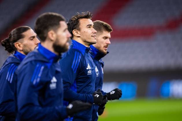 SLOVAN BRATISLAVA TEAM PRACTICE Player of Slovan David Strelec during team practice ahead of UEFA Champions League, league stage match between FC Bayern Munich and SK Slovan Bratislava. Munich, Germany, January 28, 2025. Copyright: xx 080A7645