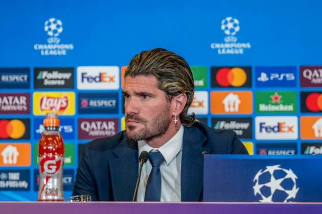 SOCCER - UEFA CL, RBS vs Atletico SALZBURG,AUSTRIA,28.JAN.25 - SOCCER - UEFA Champions League, Red Bull Salzburg vs Atletico Madrid, preview, press conference, PK, Pressekonferenz Atletico. Image shows Rodrigo De Paul (Atletico).  GEPAxpictures xWolfgangxKofler