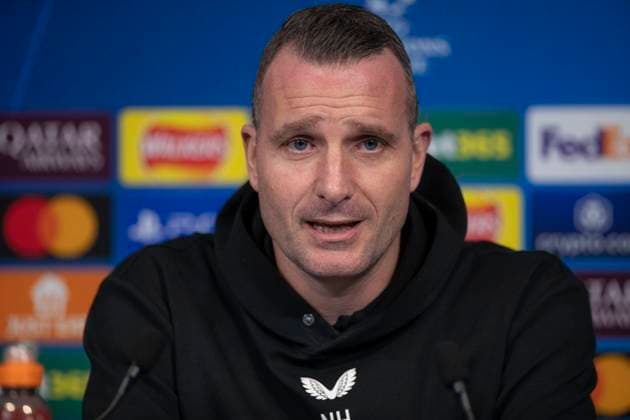 Club Brugge Training and press conference, PK, Pressekonferenz - UEFA Champions League 2024 25 League Phase MD8 Club Brugge manager Nicky Hayen attends Club Brugge s press conference at the Etihad Stadium in Manchester, on January 27, 2025, before their UEFA Champions League 2024 25 League Phase MD8 match against Manchester City on Tuesday, January 28, 2025. Manchester Manchester United, ManU Kingdom  Copyright: xMIxNewsx originalFilename:fletcher-clubbrug250128_npnat.jpg
