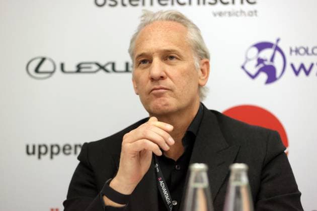 TENNIS - WTA, Tennis Damen Upper Austria Ladies Linz LINZ,AUSTRIA,29.JAN.25 - TENNIS - WTA Tour, Upper Austria Ladies Linz, press conference, PK, Pressekonferenz Image shows president Martin Ohneberg (OETV).  GEPAxpictures xWalterxLuger