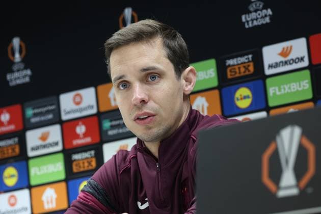 Anderlecht s head coach David Hubert pictured during a press conference, PK, Pressekonferenz of Belgian soccer team RSC Anderlecht, Wednesday 29 January 2025 in Brussels. Tomorrow, Anderlecht will play German Hoffenheim on day 8 8 of the group stage of the UEFA Europa League tournament. VIRGINIExLEFOUR  x111387259x