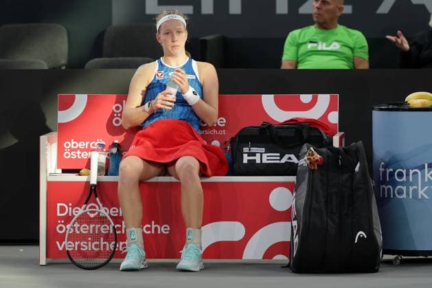 TENNIS - WTA, Tennis Damen Upper Austria Ladies Linz LINZ,AUSTRIA,29.JAN.25 - TENNIS - WTA Tour, Upper Austria Ladies Linz. Image shows Sinja Kraus (AUT).  GEPAxpictures xWalterxLuger