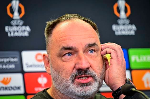 Head coach Jindrich Trpisovsky attends a press conference, PK, Pressekonferenz of SK Slavia Praha club before UEFA Europa League last 8th round match SK Slavia Praha vs Malmo FF, in Prague, Czech Republic, on January 29, 2025. (CTKxPhoto VitxSimanek) CTKPhotoP2025012905302  CTKPhotoP2025012905302