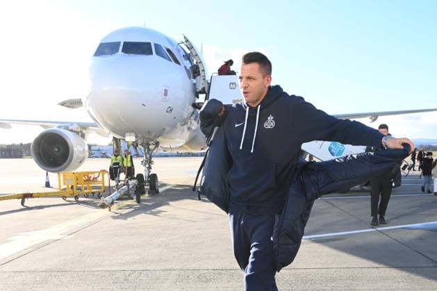 Rangers FC v Royale Union Saint-Gilloise - UEFA Europa League Media Activities 29 01 2025 GLASGOW, SCOTLAND - JANUARY 29 : Moris Anthony goalkeeper of Royale Union Saint-Gilloise pictured during arrival at the airport prior the UEFA Europa League 2024 25 League Phase MD8 match between Rangers FC and Royale Union Saint-Gilloise on January 29, 2025 in Glasgow, Scotland, 29 01 2025 Glasgow Scotland  Copyright: xVincentxKalutx