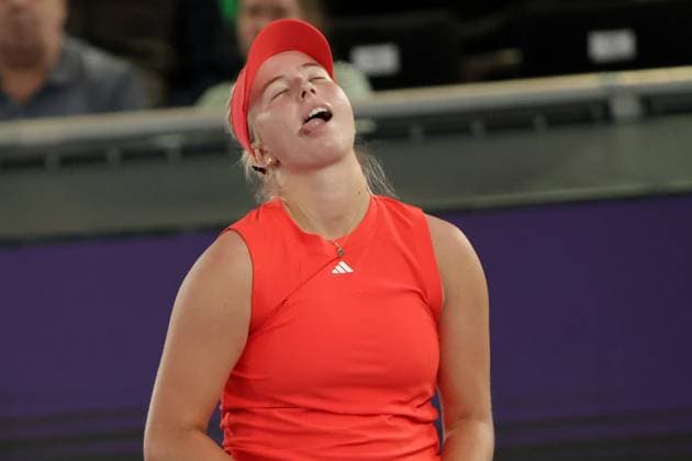 TENNIS - WTA, Tennis Damen Upper Austria Ladies Linz LINZ,AUSTRIA,29.JAN.25 - TENNIS - WTA Tour, Upper Austria Ladies Linz. Image shows Clara Tauson (DEN).  GEPAxpictures xWalterxLuger