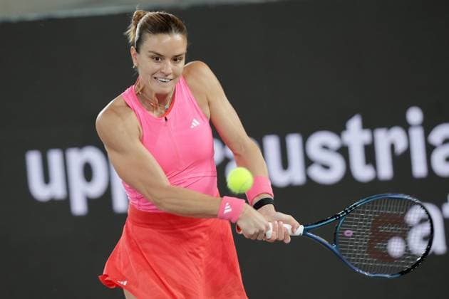 TENNIS - WTA, Tennis Damen Upper Austria Ladies Linz LINZ,AUSTRIA,29.JAN.25 - TENNIS - WTA Tour, Upper Austria Ladies Linz. Image shows Maria Sakkari (GRE).  GEPAxpictures xWalterxLuger
