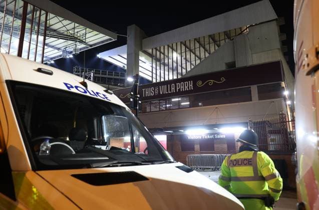 Aston Villa v Celtic FC 29 January 2025, Aston - UEFA Champions League Football - Aston Villa v Celtic - police officers outside Villa Park - Photo: Charlotte Wilson Offside. Aston UK Copyright: xCharlottexWilsonx xOffsidexOffside