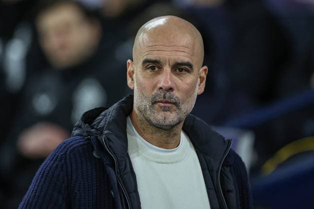 UEFA Champions League Matchday 8 of 8 Manchester City v Club Brugge Pep Guardiola manager of Manchester City during the UEFA Champions League Matchday 8 of 8 Manchester City vs Club Brugge at Etihad Stadium, Manchester, United Kingdom, 29th January 2025 (Photo by Mark Cosgrove News Images) Manchester Etihad Stadium Manchester United, ManU Kingdom Copyright: xMarkxCosgrove NewsxImagesx