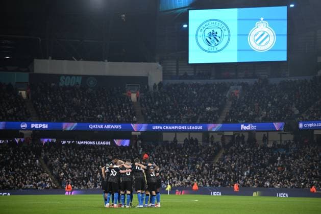Manchester City v Club Brugge - UEFA Champions League MANCHESTER, ENGLAND - JANUARY 29 : Players of Club Brugge huddle ahead of the UEFA Champions League 2024 25 League Phase MD8 match between Manchester City and Club Brugge on January 29, 2025 in Manchester, England, 29 01 2025 Manchester England  Copyright: xTomasxSiskx