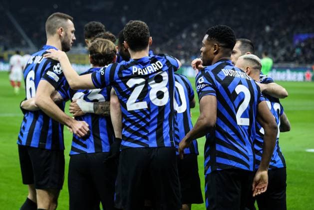 Milan, Italy, January 29st 2025: Lautaro Martinez (Inter) celebrate your goal during the match between Inter and Monaco for UEFA Champions League at San Siro Stadium, Italy. (RogÃ rio Moroti SPP) Copyright: xRogÃ rioxMorotix xSPPx spp-en-RoMoSp-688A2960