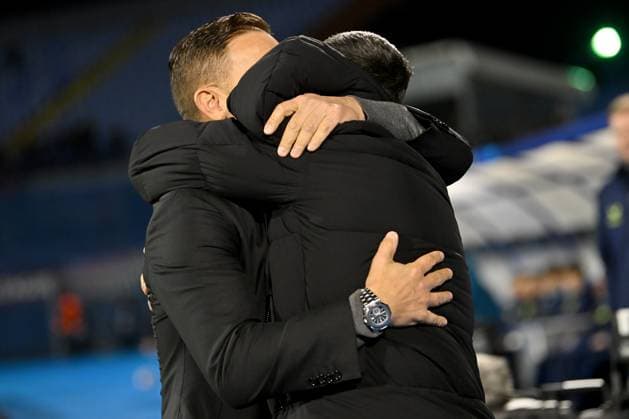 Zagreb, Croatia, January 29th 2024: Sergio Conceicao heads coach of Milan and Fabio Cannavaro head coach of Dinamo Zagreb before the UEFA Champions League, League phase, match between Dinamo Zagreb and Milan at Stadium Maksimir, Zagreb, Croatia. (Igor Kupljenik SPP) Copyright: xIgorxKupljenikx xSPPx spp-en-IgKuSp-IK3_2245