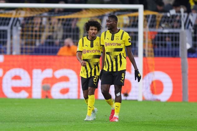 29.01.2025, UEFA Champions League, 8. Spieltag, Borussia Dortmund - Shakhtar Donetsk, v. l. Karim Adeyemi (Borussia Dortmund), Serhou Guirassy (Borussia Dortmund), Dortmund Signal Iduna Park NRW Deutschland xRHR-FOTO DEx Copyright: DennisxEwert RHR-FOTOx RHR-FOTO DE