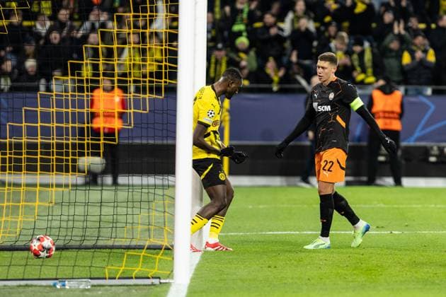 UEFA Champions League: Borussia Dortmund - FC Shakhtar Donetsk; 29.01.2025 Borussia Dortmund bejubeln das Tor, 1:0 durch Serhou Guirassy (Borussia Dortmund, 9) UEFA Champions League: Borussia Dortmund - FC Shakhtar Donetsk; Signal Iduna Park, Dortmund; 29.01.2025 Copyright: xBEAUTIFULxSPORTS Buriakovx