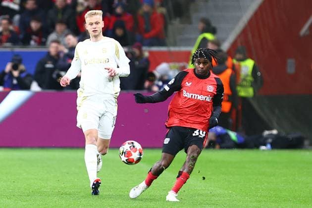 Jeremie Frimpong 30 (Bayer 04 Leverkusen) Bayer 04 Leverkusen vs. AC Sparta Prag, Fussball, UEFA Champions League, 8. Spieltag, Saison 2024 2025, 29.01.2025 Foto: kolbert-press Ant Palmer BayArena NRW Deutschland