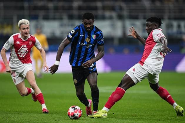 Cm Milano 29 01 2025 - Champions League Inter-Monaco foto Cristiano Mazzi Image nella foto: Marcus Thuram-Mohammed Salisu 
