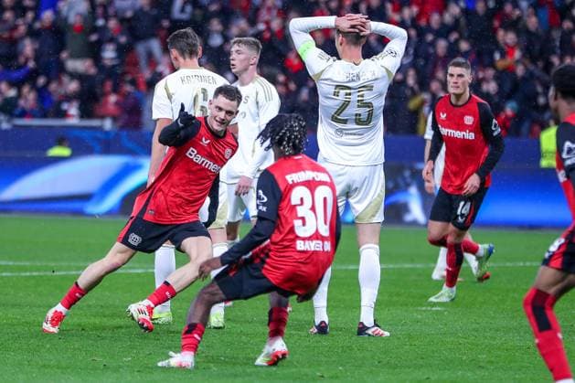 29.01.2025, Fußball, Bayer 04 Leverkusen - AC Sparta Prag, UEFA Champions League, 8. Spieltag, BayArena, Saison 2024 2025: Torjubel nach dem 1:0 durch Florian Wirtz (Bayer04 Leverkusen 10) Nordrhein-Westfalen Deutschland