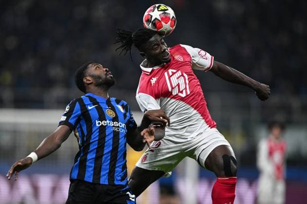 Cm Milano 29 01 2025 - Champions League Inter-Monaco foto Cristiano Mazzi Image nella foto: Marcus Thuram-Mohammed Salisu 