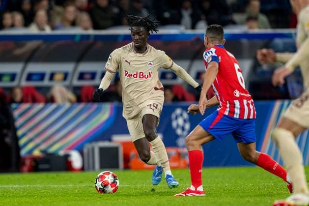 SOCCER - UEFA CL, RBS vs Atletico SALZBURG,AUSTRIA,29.JAN.25 - SOCCER - UEFA Champions League, Red Bull Salzburg vs Atletico Madrid. Image shows Dani Munoz (Atletico).  GEPAxpictures xWolfgangxKofler