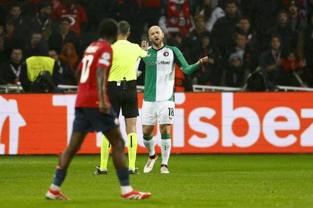 LILLE, 29-01-2025. Decathlon Arena Stade Pierre Mauroy. Football, UEFA Champions League season 2024 2025. Lille - Feyenoord. Feyenoord player Gernot Trauner during the match Borussia LOSC Lille - Feyenoord Lille - Feyenoord  x27613680x Copyright: