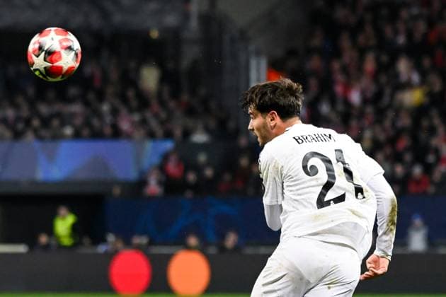 FOOTBALL : Brest vs Real Madrid - Ligue des Champions - 29 01 2025 Brahim Diaz ( 21 - Real Madrid ) during the UEFA Champions League match between Stade Brestois 29 and Real Madrid CF at Stade de Roudourou on January 29 , 2025 in Guingamp, France. ( Photo by Dante Badano PsnewZ ) - GuingampFrance  Copyright: xDantexBadanox