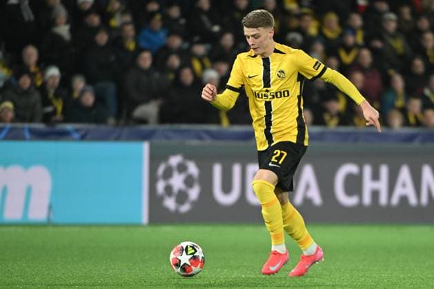 29.01.2025, Bern, Stadion Wankdorf, Uefa Champions League: BSC Young Boys - Roter Stern Belgrad, 27 Lewin Blum (Young Boys). Bern Stadion Wankdorf Bern Switzerland Copyright: xJustPictures.ch ManuelxWinterbergerx jp-de-MaWi-MWI_1143